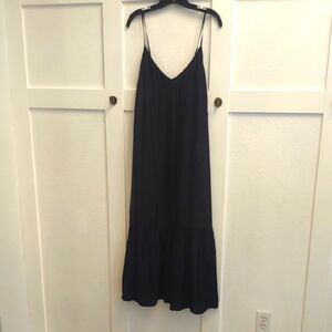 J Crew Collections Black Slip Dress